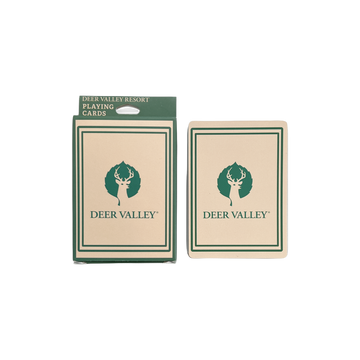 deer valley logoed playing cards 