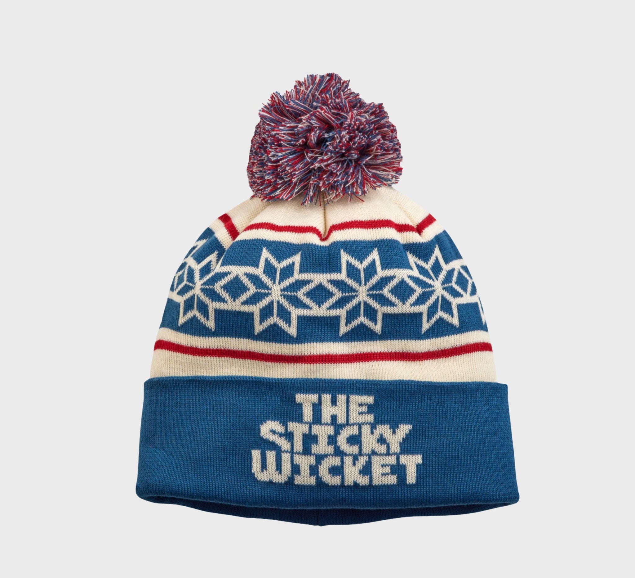 The Sticky Wicket- Snowflake Beanie