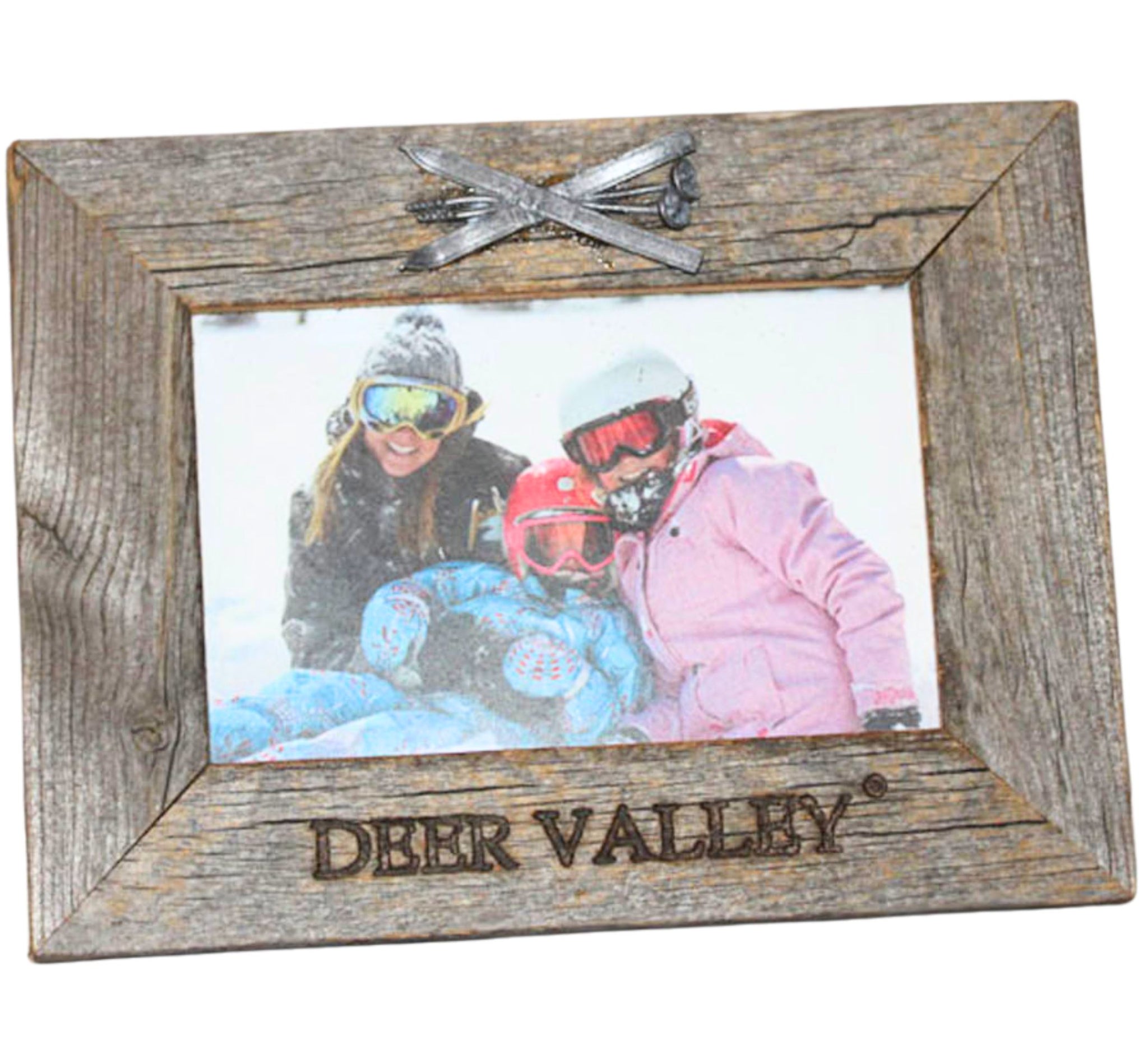 Wood Branded Skis Frame: 5"x7"