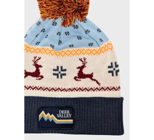Fair Isle Reindeer Beanie