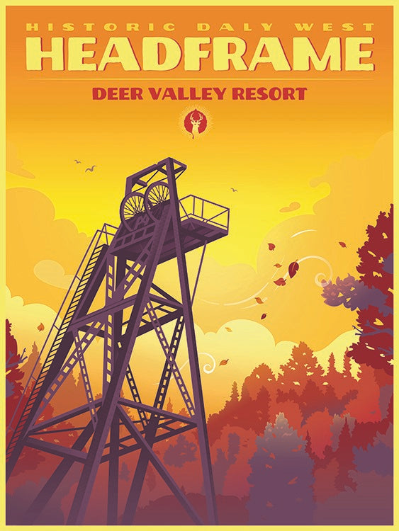 mining headframe poster