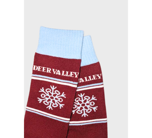 Merino Snowflake Ski Sock