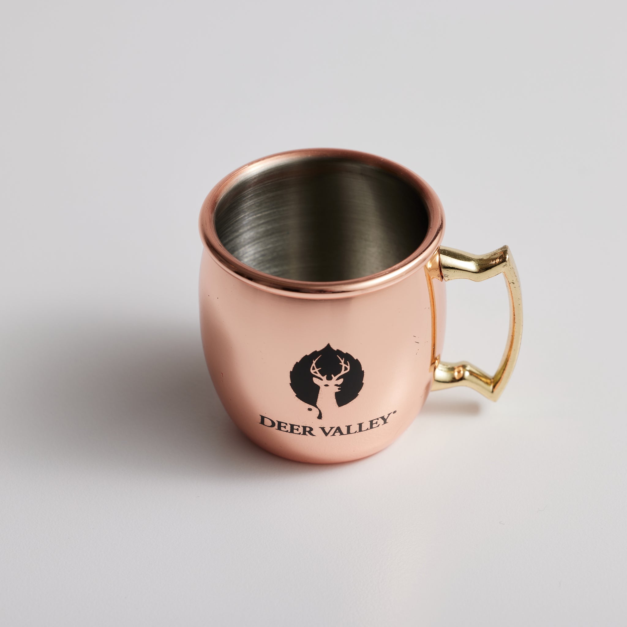 moscow mule 2oz shot cup with deer valley logo