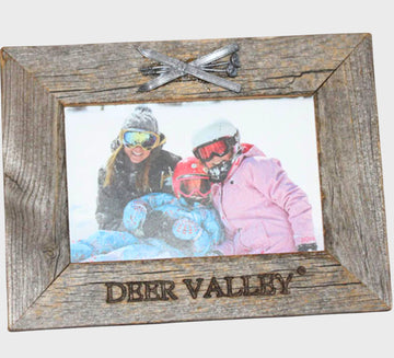 Wood Branded Skis Frame: 5"x7"